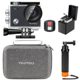 AKASO V50 X Caméra Sport Kit de Poignée Flottant- Comprend 20MP Camera Sport 4K Etanche 30FPS avec Poignée Flottant pour Action  AKASO V50 X Caméra Sport Kit de Poignée Flottant- Comprend 20MP Camera Sport 4K Etanche 30FPS avec Poignée Flottant pour Action