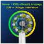 Oral-B Pro Lot De 10 Brossettes De Rechange Cross Action, AUTHENTIQUES, Blanches, Nettoyage En Profondeur, Têtes Rondes, Embouts