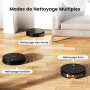 VersLife L6 Robot Aspirateur Laveur, 2 en 1 Aspirateur Robot Laveur, 4000Pa, 120 Min d'Autonomie, Alexa/WiFi/APP/Télécommande, R