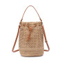 EVEOUT Sacs bandoulière Rétro Tissés Paille Femme Été Style bohème Grand Cabas Sacs portés épaule Paille Plage