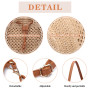 EVEOUT Sacs bandoulière Rétro Tissés Paille Femme Été Style bohème Grand Cabas Sacs portés épaule Paille Plage