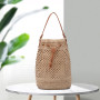 EVEOUT Sacs bandoulière Rétro Tissés Paille Femme Été Style bohème Grand Cabas Sacs portés épaule Paille Plage