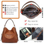 BestoU Sac a Main Femmes PU Cuir Sac à Bandoulière D'épaule Fourre-Tout Portefeuille Set