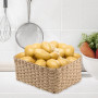 Panier Osier Rangement Salle de Bain Corbeille Enfant Jaune en Papier Bio Écologique Lot de 4 pour Jouets, CD, Cosmétique,langes