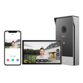 EZVIZ CP7 2K Visiophone Connecté Interphone Vidéo, 7 Pouces Moniteur Tactile, Unlock à Distance, 2 Fils, Detection Humaine, Opti
