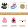 Keboyoe 50 Pièces Différents Motifs aléatoires en PVC Charmes Dessin Animé Pendentif Bijoux de Chaussures Bracelet
