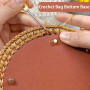 4 Pcs Sacs Ovales Crochet, Fond Sac TissÉ Main, Fond Sac Ovale, Fond Sac Cuir Crochet, Fond Sac Cuir, Sac Cuir Crochet, Bases Sa