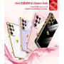 LeYi Coque pour Samsung Galaxy S25 Ultra avec 2 Verre Trempé Silicone Forme de Coeur d'amour, Housse Étui de Protection Antichoc