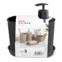 Tatay Ensemble 3 pièces pour comptoir de Salle de Bain (gobelet + Distributeur + Porte-Savon) Baobab, Plastique, sans BPA, Noir