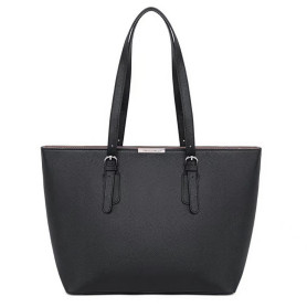 David Jones - Sac à Main Shopping Femme Grand Format - Cours Lycée Fille - Cabas Fourre-Tout Porté Epaule Cuir PU Anse Longue - 