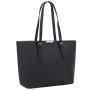 David Jones - Sac à Main Shopping Femme Grand Format - Cours Lycée Fille - Cabas Fourre-Tout Porté Epaule Cuir PU Anse Longue - 