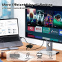 4K@60Hz Commutateur KVM Switch HDMI 2 Port, Switch KVM USB pour brancher 2 PC sur 1 écran & 2 périphériques USB2.0, avec 2 câble