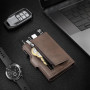 TENBST Portefeuille en Cuir pour Homme avec Blocage RFID, 8 Porte-Carte Crédit, Compartiment à Billets et Poche à Monnaie - Boît