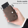 TENBST Portefeuille en Cuir pour Homme avec Blocage RFID, 8 Porte-Carte Crédit, Compartiment à Billets et Poche à Monnaie - Boît