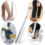 Chaussure long en acier inoxydable de 42 cm - Cuillère de qualité supérieure en métal - Modèle très stable - Pour toutes les per