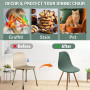 Housse de Chaise Scandinaves Lot de 2, Extensible Housse de Chaise de Salle à Manger, Polaire Vert Universelle Couverture de Cha
