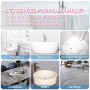 Kit Reparation Baignoire Acrylique Blanc 140g, TUFINEIN Kit Réparation Email Baignoire, Entailles, Fissures, Rayures et Trous Ki
