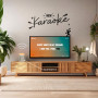 Ibiza - KARAHOME-WH - Enceinte Karaoke Lumineuse sur Batterie, avec Deux micros sans Fil (sur Batterie) - Bluetooth, USB, MicroS