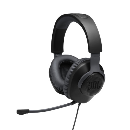 JBL Quantum 100 – Casque gaming filaire avec micro détachable – Accessoire gamer léger et confortable – Compatible avec plusieur
