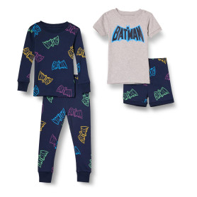 Amazon Essentials Lot de Pyjamas en Coton, Coupe Ajustée Mixte Enfante