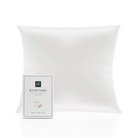 Taie d'oreiller en Soie pour Oreiller 100% Soie 22 Mommes Certifiée Oeko-TEX® Bienfaits Cheveux et Peau Anti Âge, Anti Acarien(6