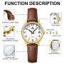 LN LENQIN Montre Femme Montres à Quartz analogiques pour Femmes Montres-Bracelets pour Femmes étanches avec Bracelet en Cuir