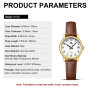 LN LENQIN Montre Femme Montres à Quartz analogiques pour Femmes Montres-Bracelets pour Femmes étanches avec Bracelet en Cuir