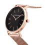 HANNAH MARTIN Très Mince Montre pour Femme Quartz Analogique Étanche Acier Inoxydable