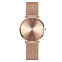 HANNAH MARTIN Très Mince Montre pour Femme Quartz Analogique Étanche Acier Inoxydable
