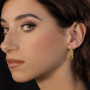 MIORE Boucles d’Oreilles Femme, Argent 925 Plaqué Or 18K, Creoles Argent, Créoles Boules 20 MM, Boucle d Oreille Plaque Or, Fabr