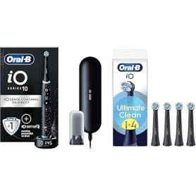 Oral-B Pack Brosse A Dents Electrique iO10 et Brossettes Ultimate Clean, ORIGINALES, Lot De Manche Oral B Noir avec Un Embout Ro Oral-B Pack Brosse A Dents Electrique iO10 et Brossettes Ultimate Clean, ORIGINALES, Lot De Manche Oral B Noir avec Un Embout Ro