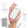 Hydropulseur Jet Dentaire Électrique Mini Portable Professionnel,Réservoir d'eau rétractable/IPX7 Étanche/3 Puissances Réglables