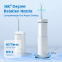 Hydropulseur Jet Dentaire Électrique Mini Portable Professionnel,Réservoir d'eau rétractable/IPX7 Étanche/3 Puissances Réglables