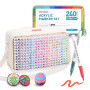 languo Lot de 240 marqueurs de peinture acrylique à pointe pinceau souple avec sac de marqueur, stylos de peinture acrylique pou