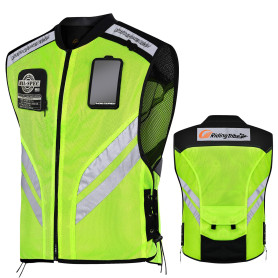 LVNRIDS Gilet de Sécurité Réfléchissant sans Manches pour Moto Homme Femme LVNRIDS Gilet de Sécurité Réfléchissant sans Manches pour Moto Homme Femme