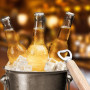mizikuu Decapsuleur Biere, 10 Pièces Ouvre Bouteille avec Poignée en Bois Portable Cadeau Fête des pères Personnalisée Decapsule