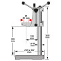 wolfcraft 5027000 - Support de Perçage - Butée de Profondeur avec Réglage Rapide - Perçage stationnaire en Sécurité