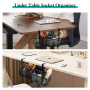 TNOMSNO Plateau de Gestion des Câbles Sous le Bureau, Rangement Cable Bureau Panier de Câbles de Table en Maille Sans Perçage Ra