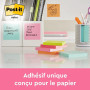 Post-it Notes Autocollantes Cube, Couleurs Neon Rainbow, 1 Bloc de 325 Feuilles, 76 mm x 76 mm, Rose, Jaune, Orange, Vert - Feui