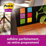 Post-it Notes Autocollantes Super Sticky, Couleurs Playful, Pack de 6 Blocs, 90 Feuilles par Bloc, 76 mm x 76 mm - Feuillets Sup