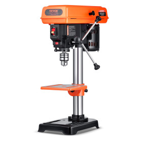 VEVOR Perceuse à Colonne d'Établi 203,2 mm, Moteur à Induction, 500 W, Vitesse Réglable 550/950/1450/1950/2500 tr/min, Table de 
