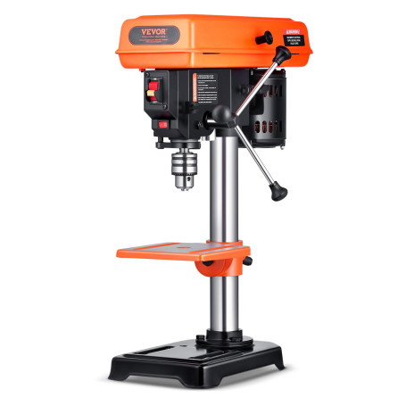 VEVOR Perceuse à Colonne d'Établi 203,2 mm, Moteur à Induction, 500 W, Vitesse Réglable 550/950/1450/1950/2500 tr/min, Table de 