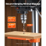 VEVOR Perceuse à Colonne d'Établi 203,2 mm, Moteur à Induction, 500 W, Vitesse Réglable 550/950/1450/1950/2500 tr/min, Table de 
