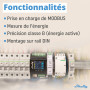 Shelly Pro EM 50A - Compteur électrique monophasé à 2 canaux LAN, Wi-Fi, Mesure énergie photovoltaïque, Pinces ampermétriques in