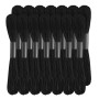 Lot de 14 brins de fil à broder noir de 120 yards en coton pour point de croix, idéal pour les bracelets d'amitié et les travaux