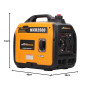 maXpeedingrods 3300W Groupe Electrogene Silencieux Inverter Essence avec Prises USB et 230V Générateur Electrique 4 Temps Genera