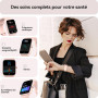 Montre Connectée Femme pour Samsung,iPhone,Android,1.91" Montre Connectée Femme avec Appel Bluetooth,Voix de l'IA,Alexa intégrée