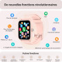 Montre Connectée Femme pour Samsung,iPhone,Android,1.91" Montre Connectée Femme avec Appel Bluetooth,Voix de l'IA,Alexa intégrée