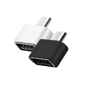 Magnet, Adaptateur 2.0 Micro vers USB-A, Lot 2 Mix Noir et Blanc, OTG Adaptateur Micro vers USB-A Compatible avec Tablette, Smar