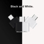 Magnet, Adaptateur 2.0 Micro vers USB-A, Lot 2 Mix Noir et Blanc, OTG Adaptateur Micro vers USB-A Compatible avec Tablette, Smar